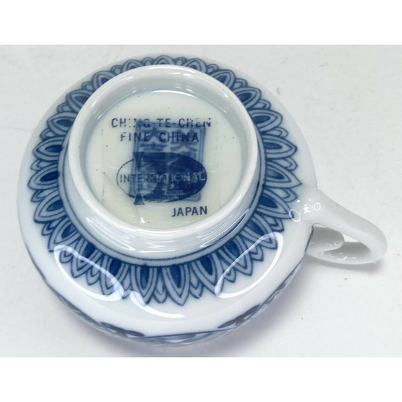 Ching-Te-Chen International, Set of 3 VTG Demitasse Cups 2”, Saucers 3.75” Japan - Picture 10 of 10